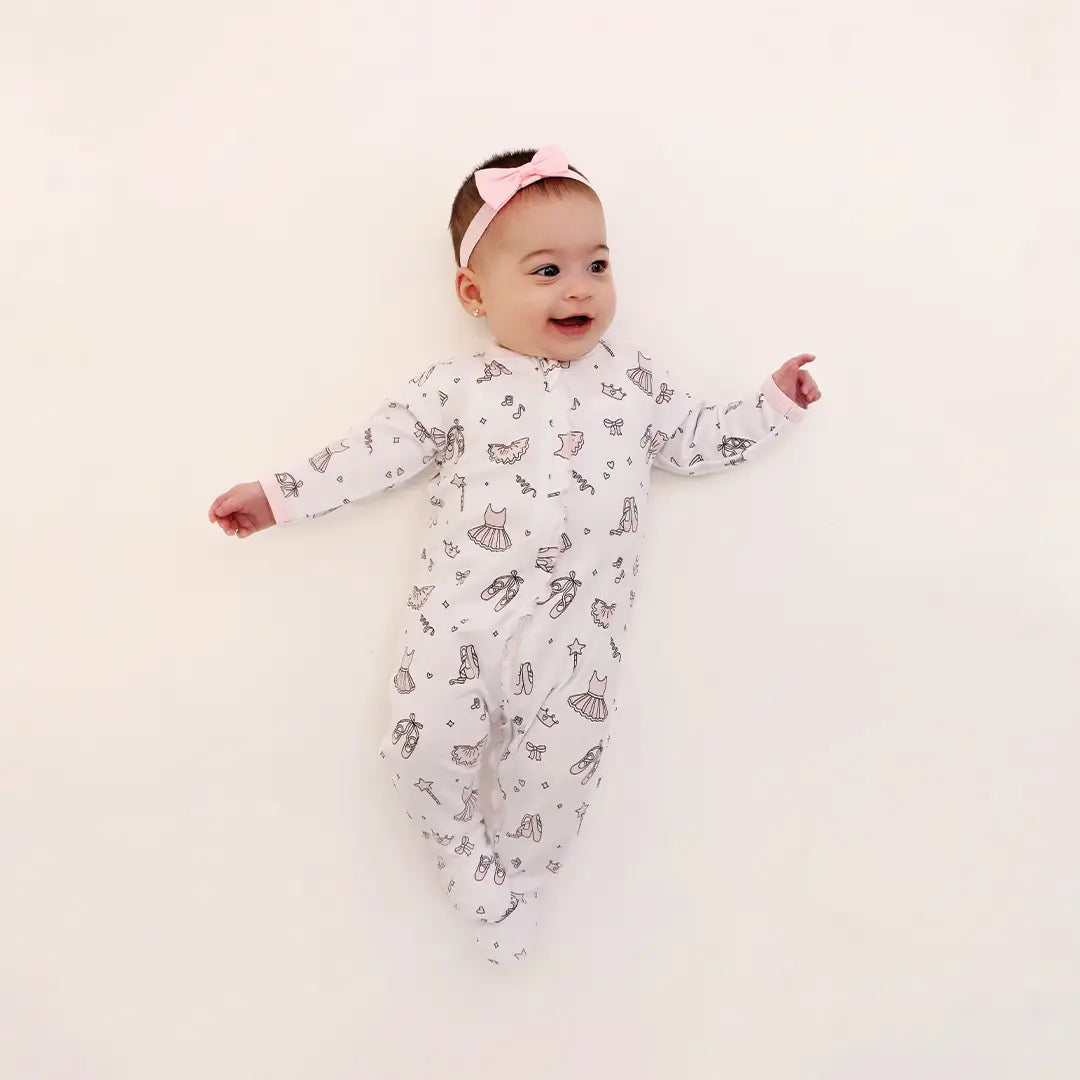 Ballerina w/Ruffles Zipper Footie