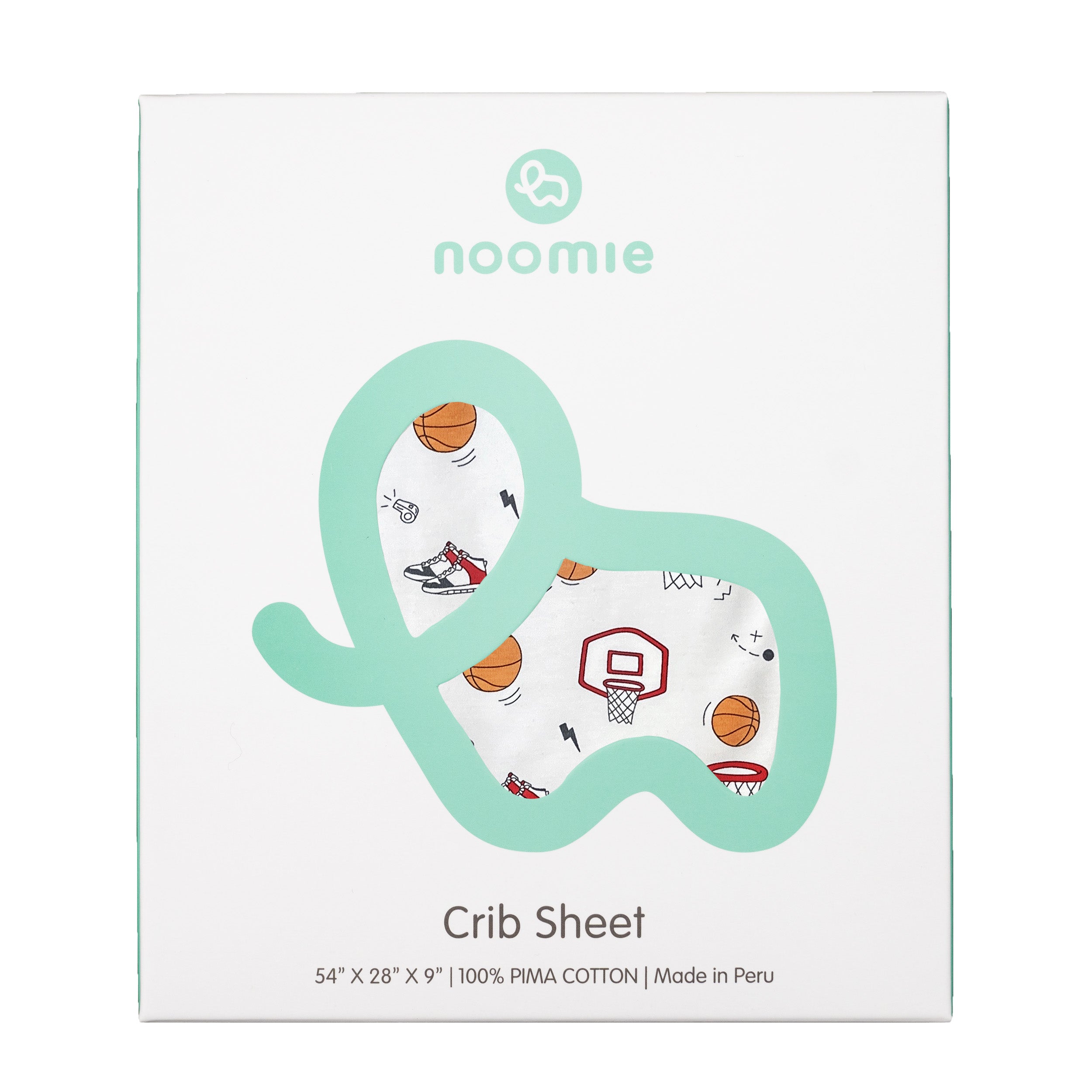 Basketball Court Cotton Crib Sheet