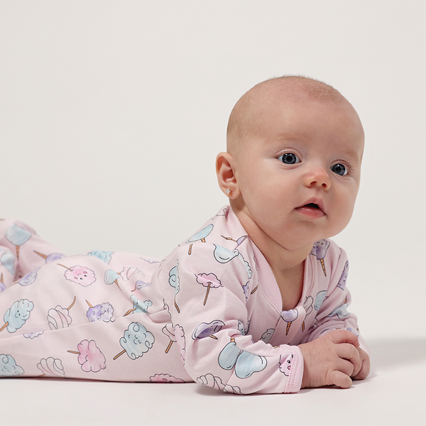 Cotton Candy Zipper Footie – Baby Noomie