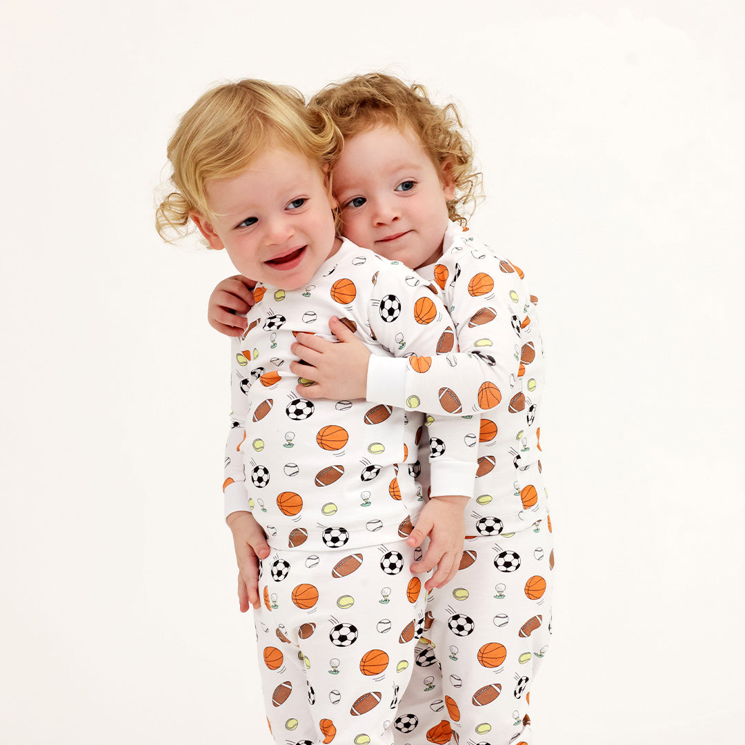 infant pajamas summer Boys' All Sports Long Sleeve Pajama Set – 18-24M
