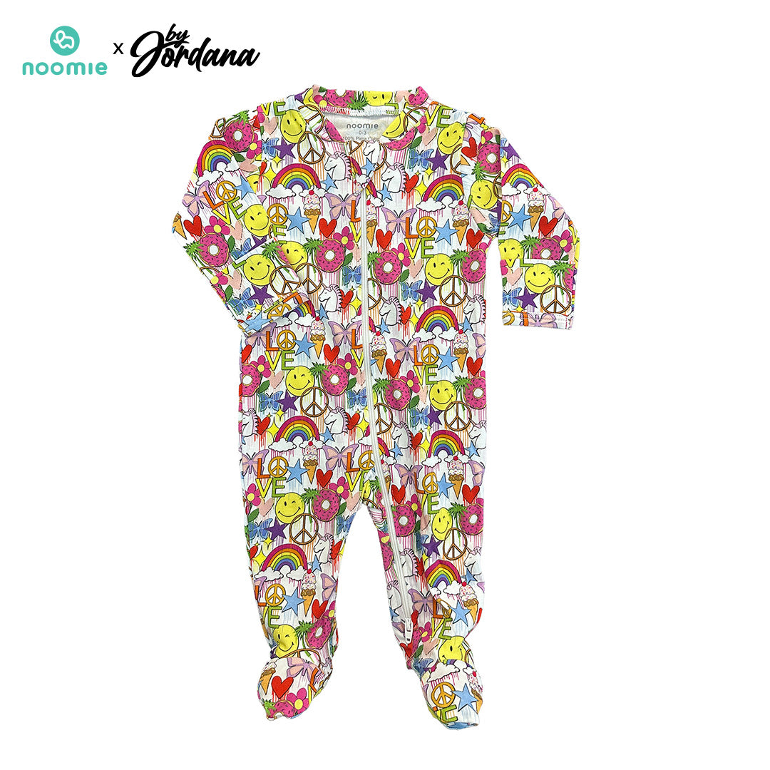 Noomie x byjordana Girl Icon Drips Zipper Footie – Baby Noomie