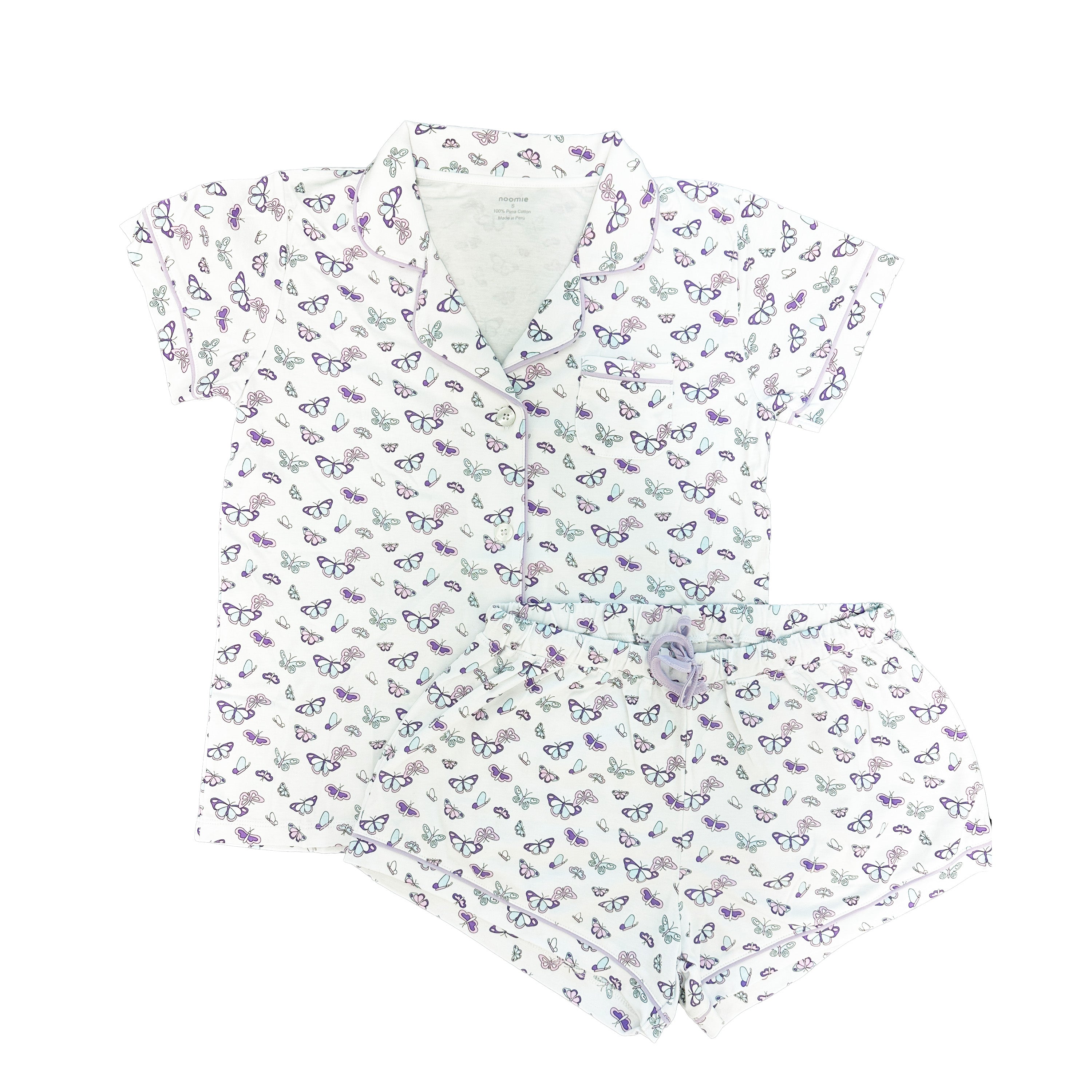Fluttering Butterflies Women's Short Sleeve Pajama Set
