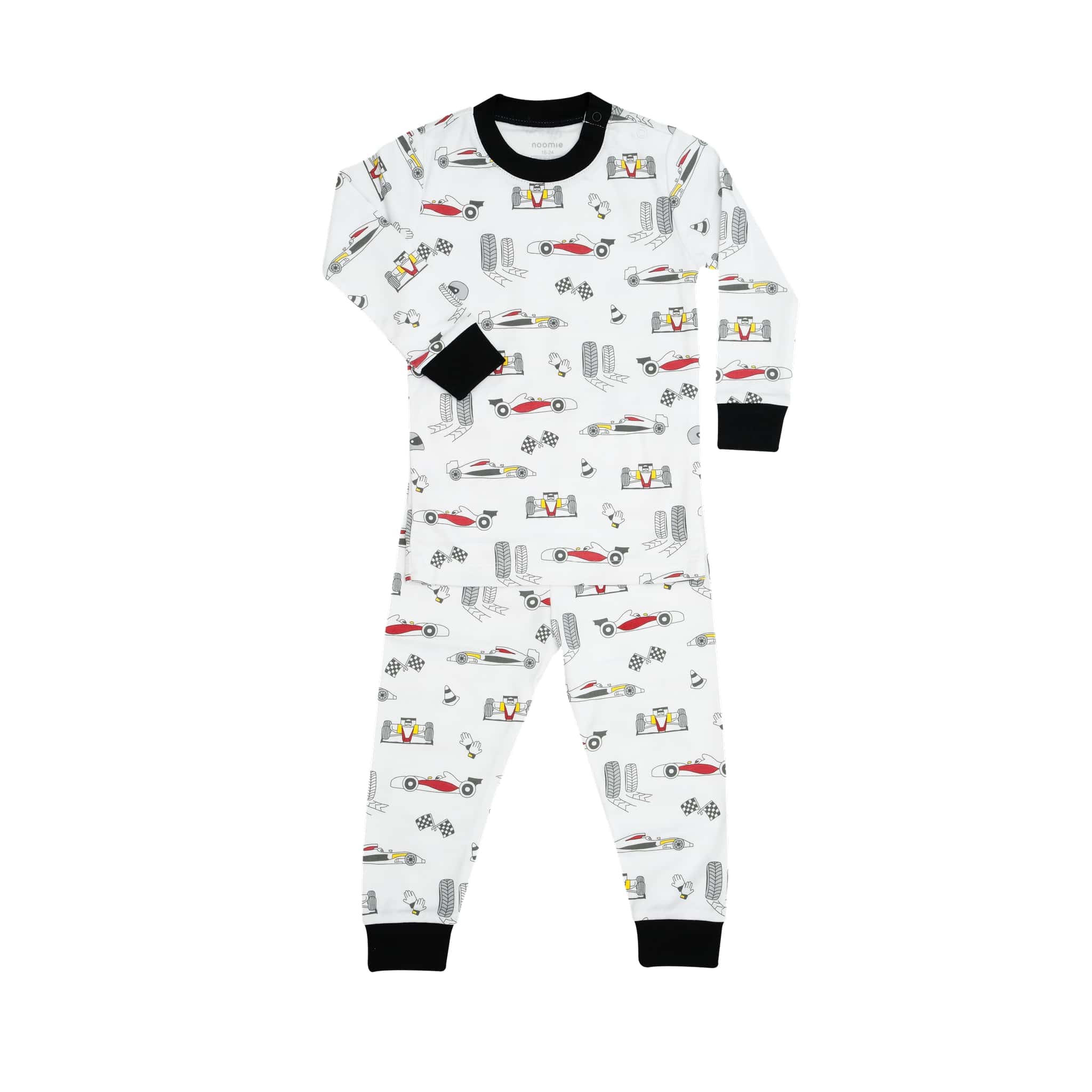 Race Cars Long Sleeve Pajama Set – Baby Noomie