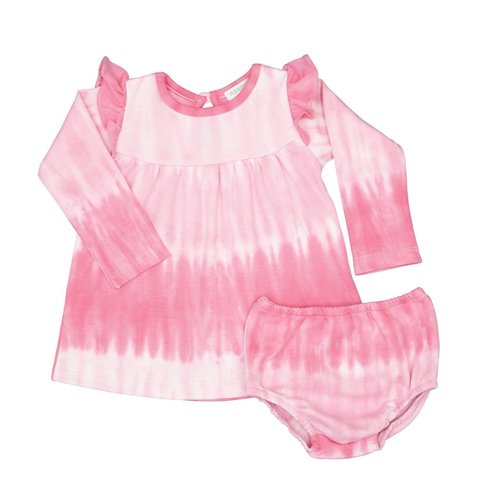 Dress w/Diaper Cover Gradient Tie dye Pink Pima Cotton